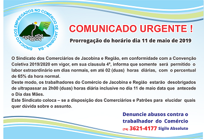 COMUNICADO URGENTE